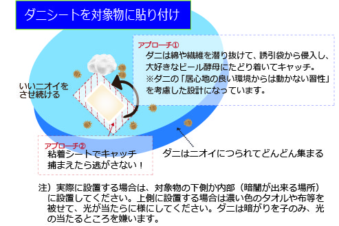 ダニシート貼り付け